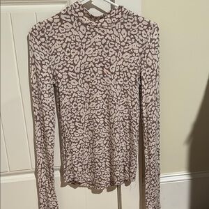 Free people smock beck cheetah top